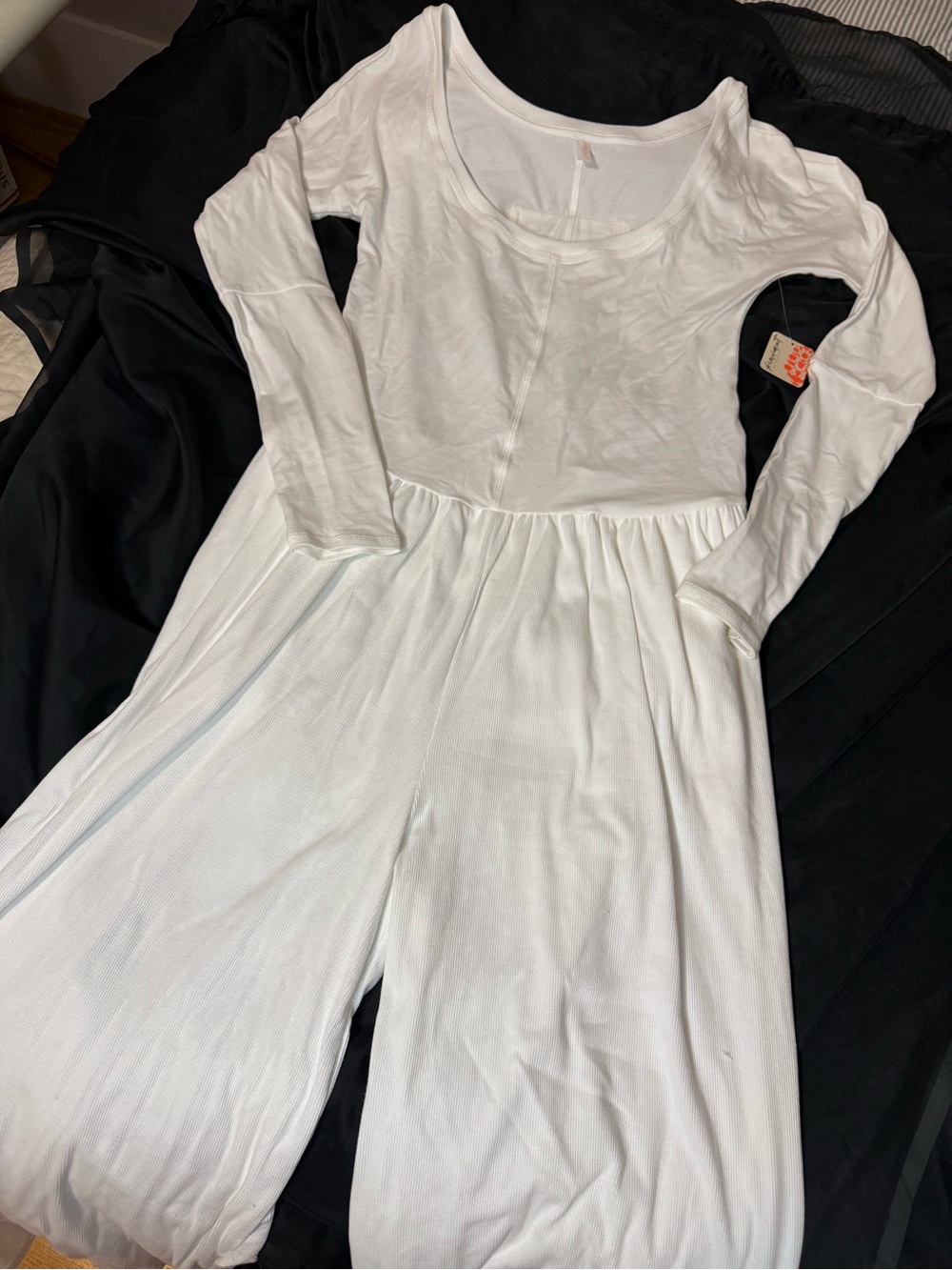 Free People Hot Shot Wide-Leg Onesie in White
